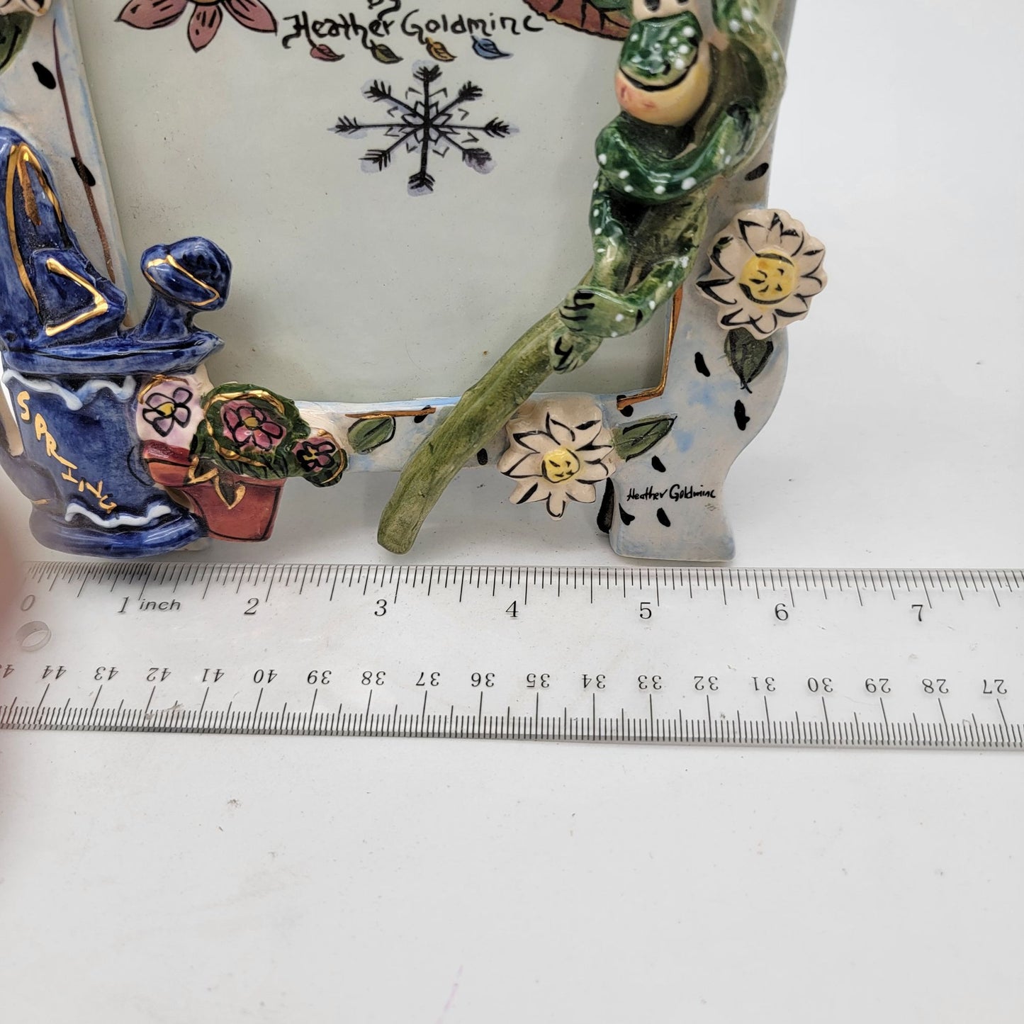 Heather Goldminc Blue Sky The Four Seasons Collection Picture Frame Spring Frog