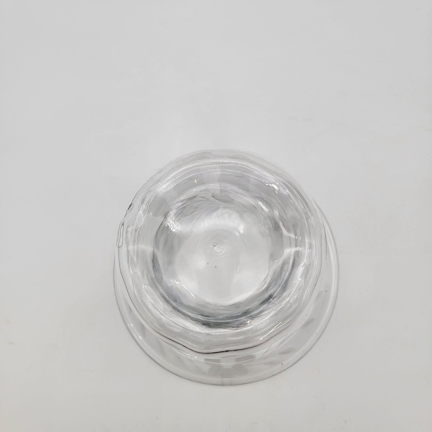 Antique Etched Glass Rolled Edge Vase