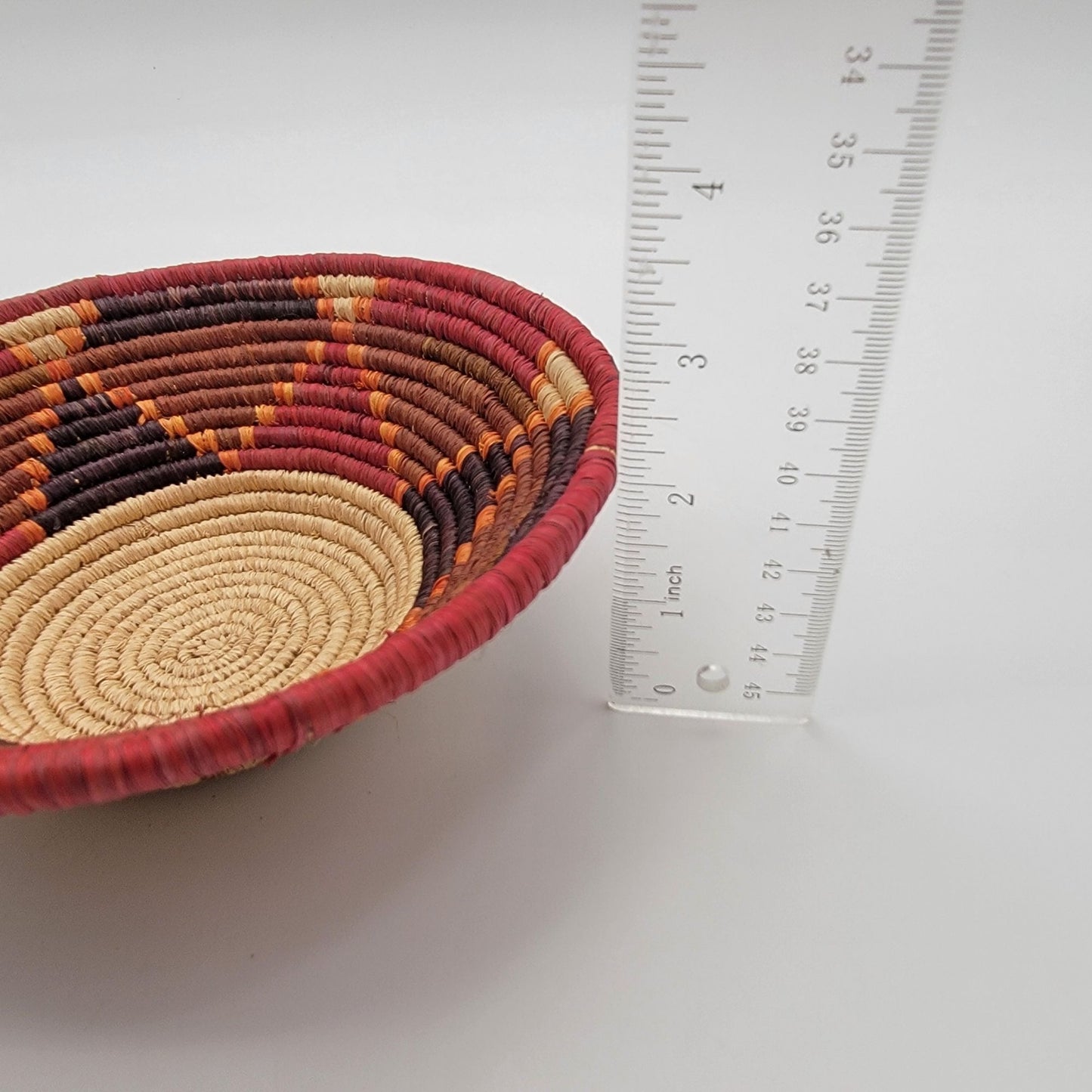 African Grass Coiled Basket Bowl