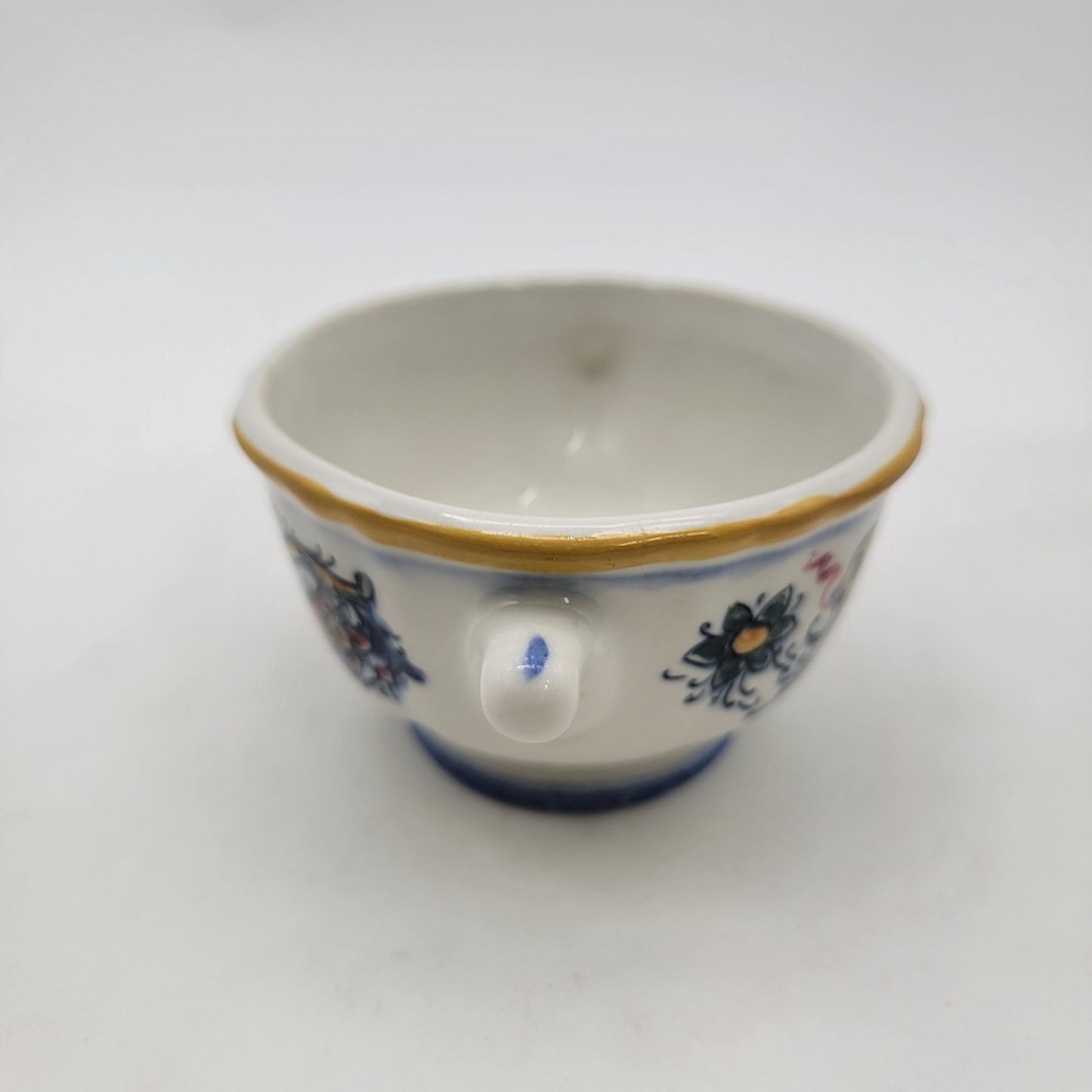 Hall Pottery Raffaellesco Dragon Ironstone Double Handle Bowl 2582