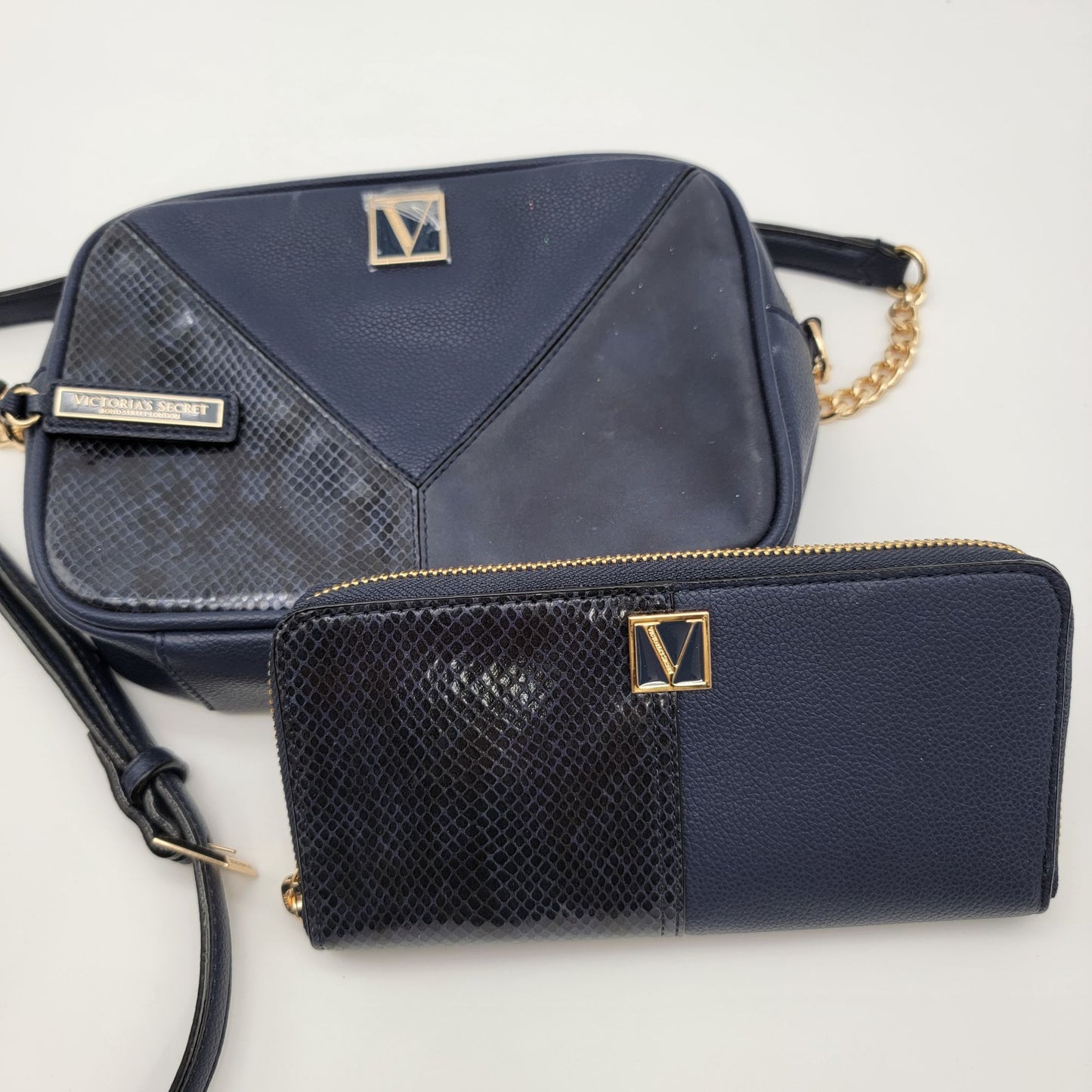 Victorias Secret Navy Crossbody Bag & Wallet Set