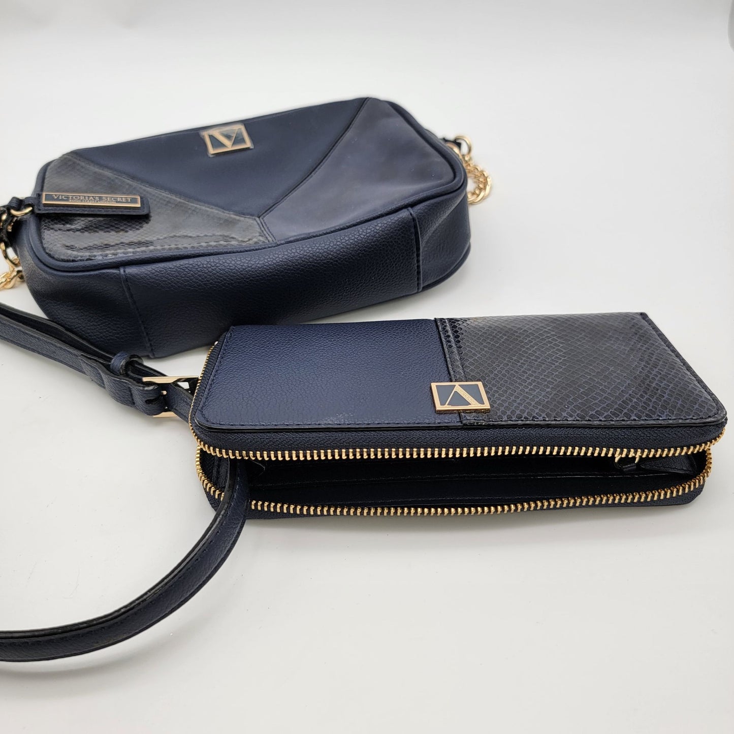 Victorias Secret Navy Crossbody Bag & Wallet Set