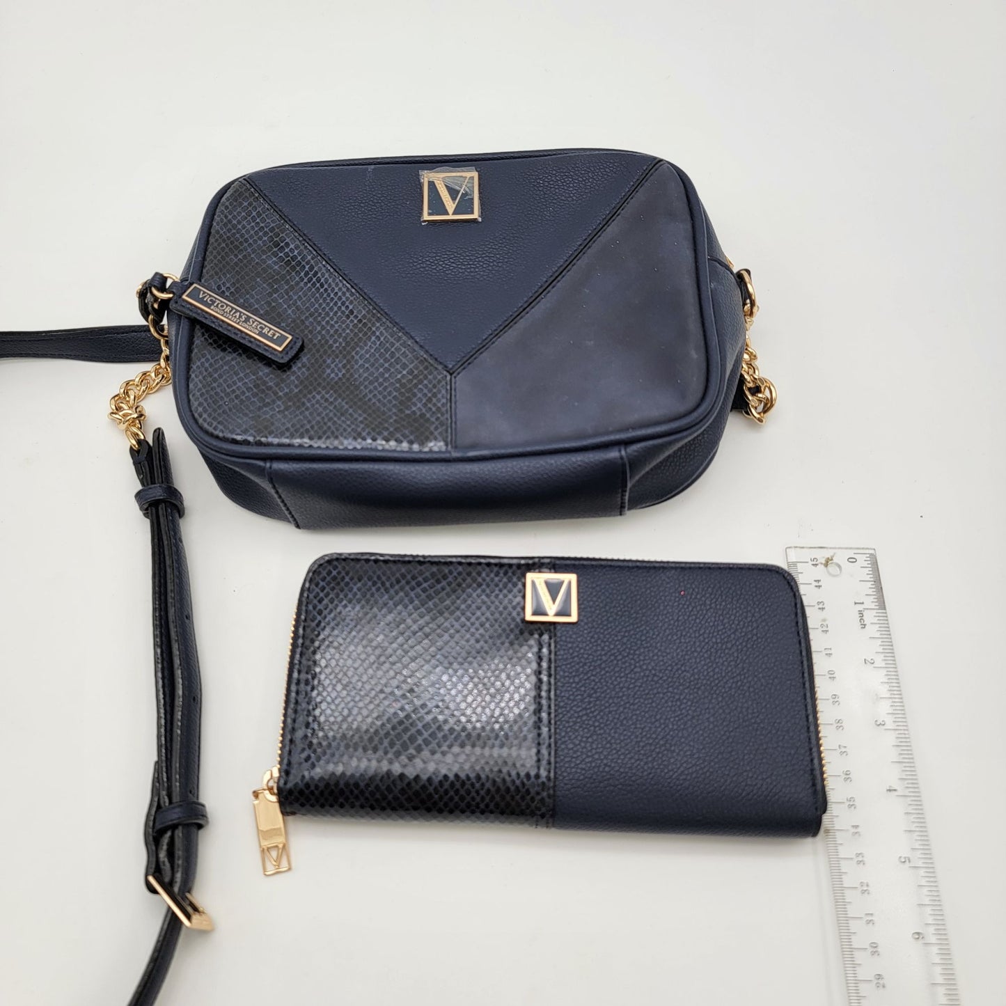 Victorias Secret Navy Crossbody Bag & Wallet Set
