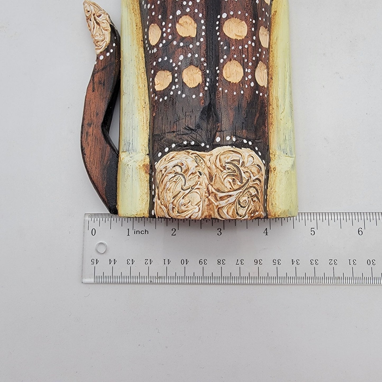 Vintage Hand Carved Wood Cat Statue