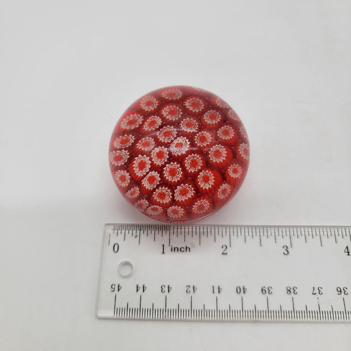 Vintage Murano Style Millefiori Glass Paperweight