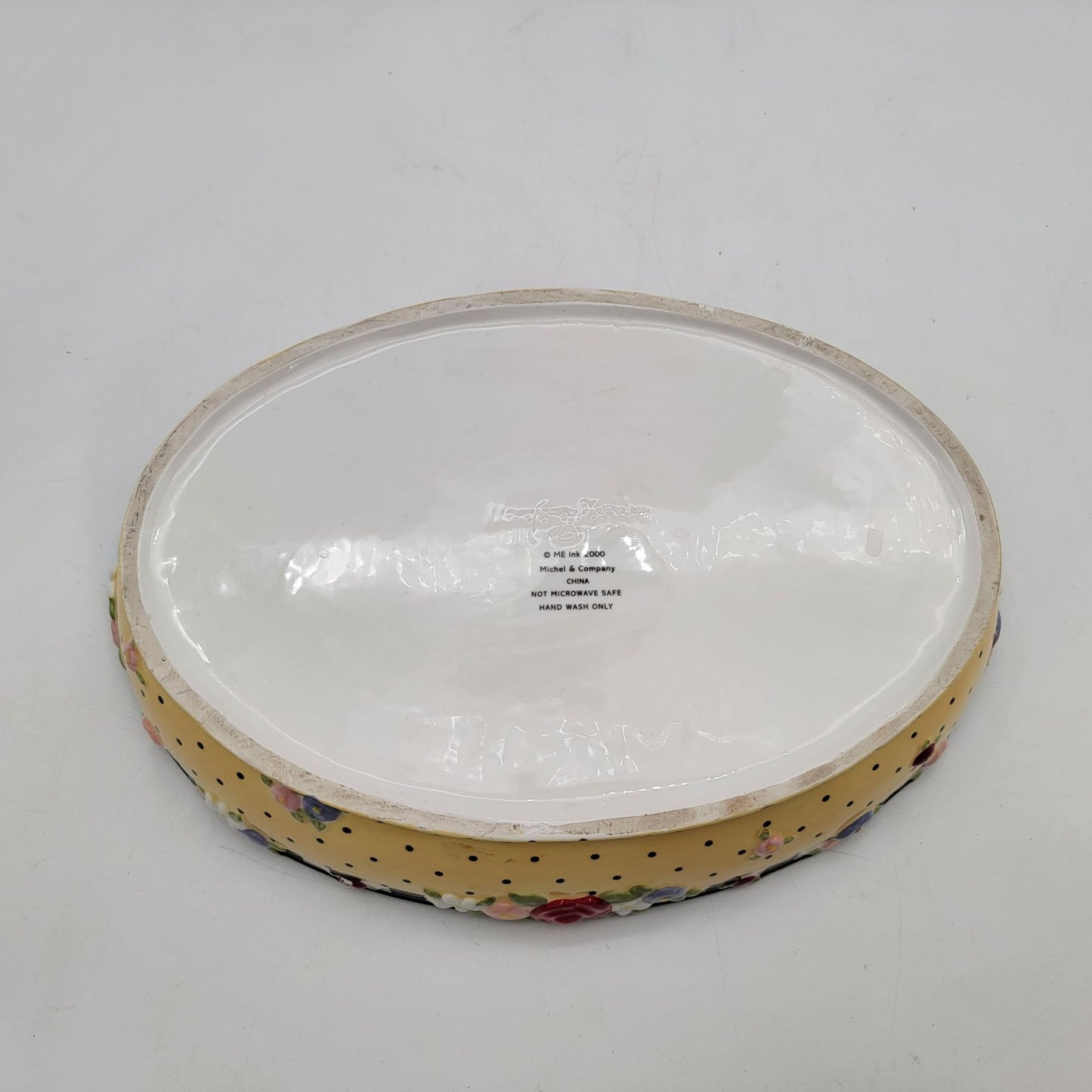 Vintage 2000 Mary Engelbreit Oval Chip and Dip Set with Bluebird