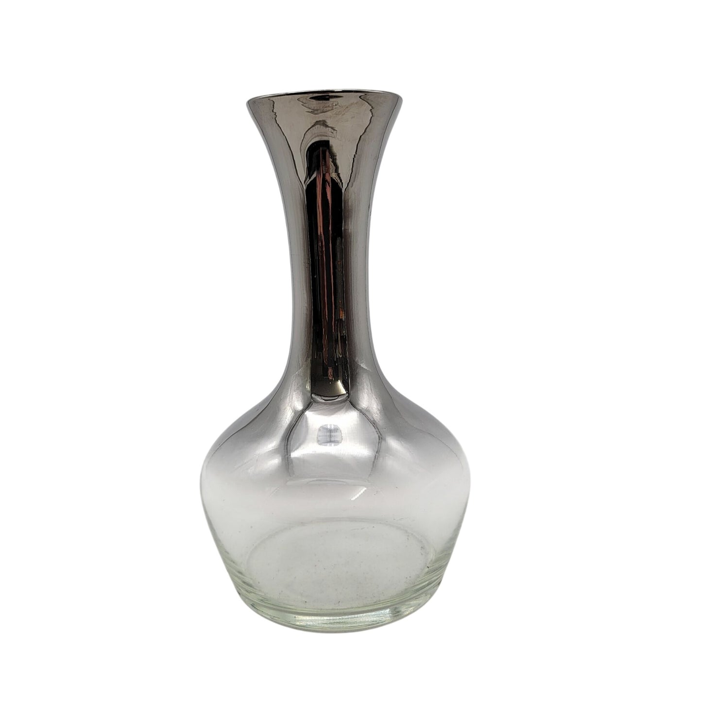 Mid Century Silver Fade Ombre Decanter Vase