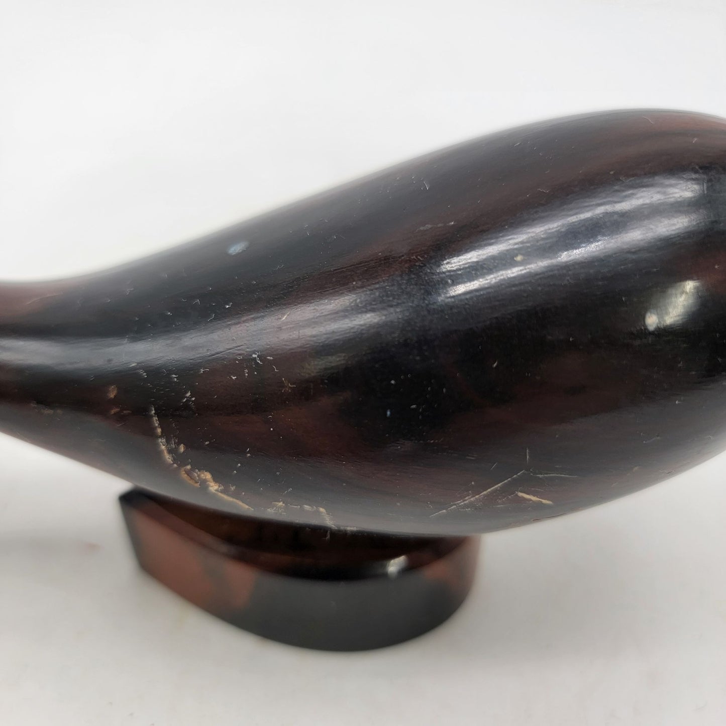 Mid Century MCM Hand-Carved Wood Whale Sculpture