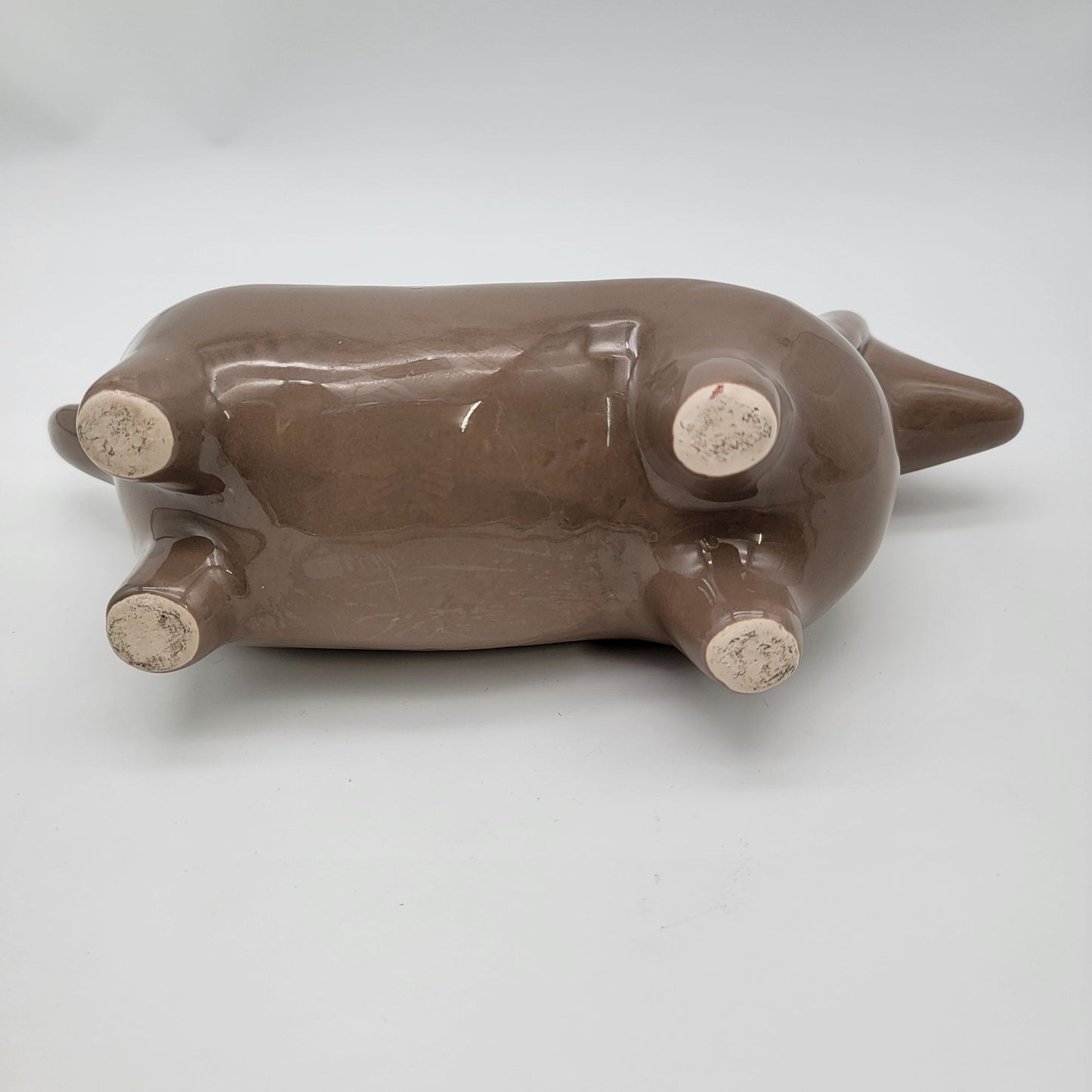 Dachshund Brown Ceramic Planter