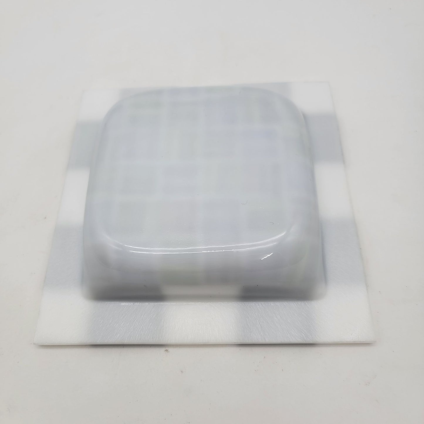 Fused Glass Decorative Bowl With Checkerboard & Striped Design