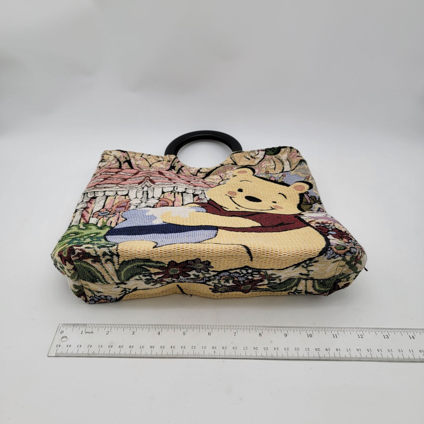 Winnie The Pooh Tapestry Handbag With Black Handles