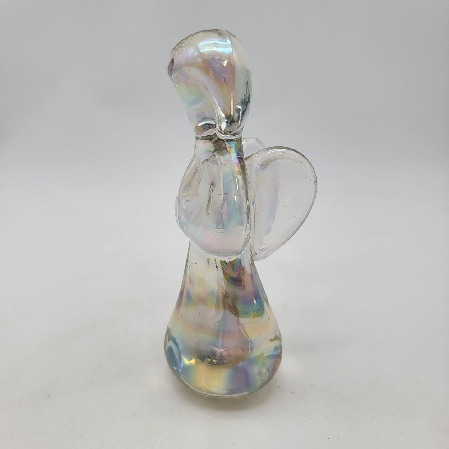 Handcrafted Iridescent Glass Angel Figurine