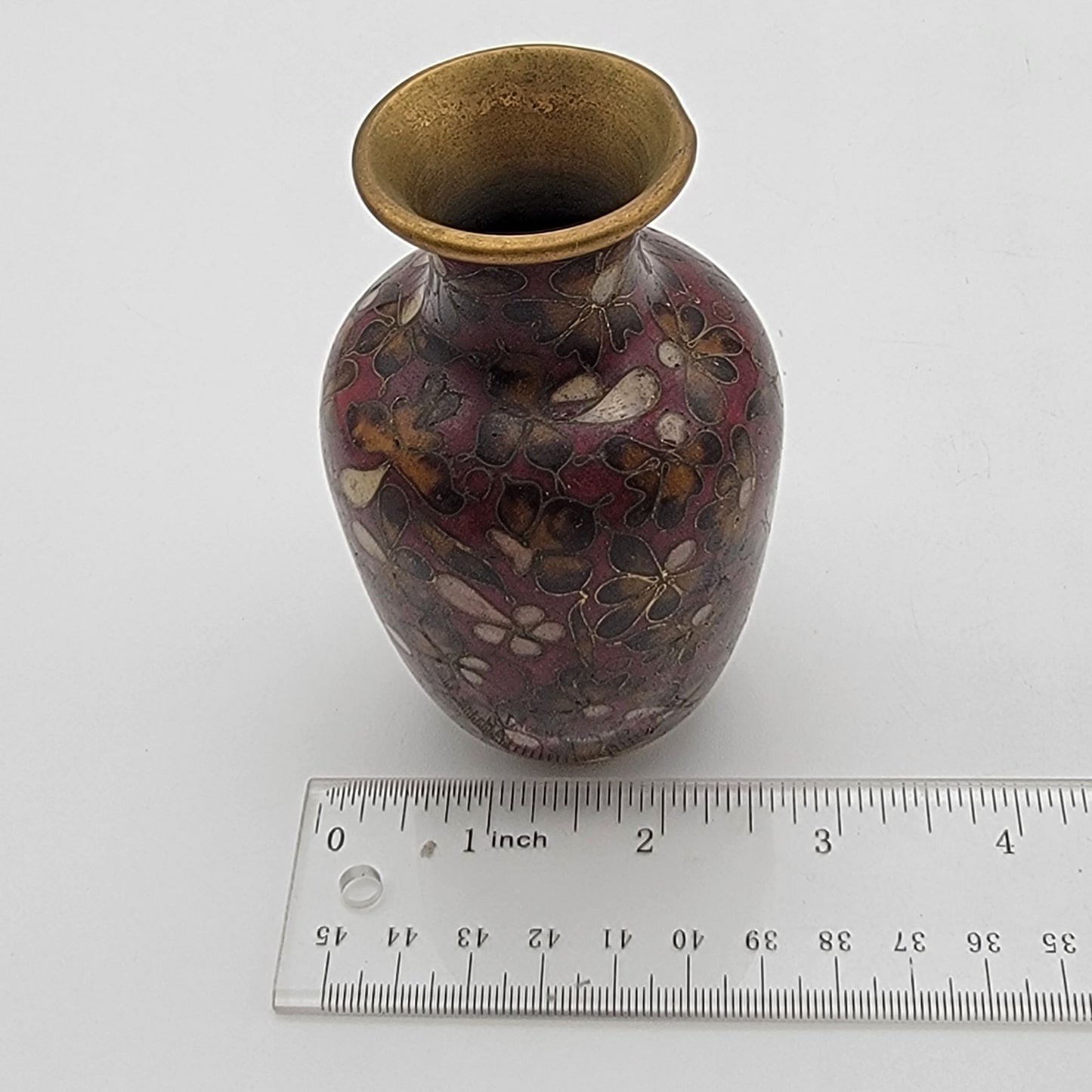 Vintage Chinese Jingfa Cloisonné Floral Vase