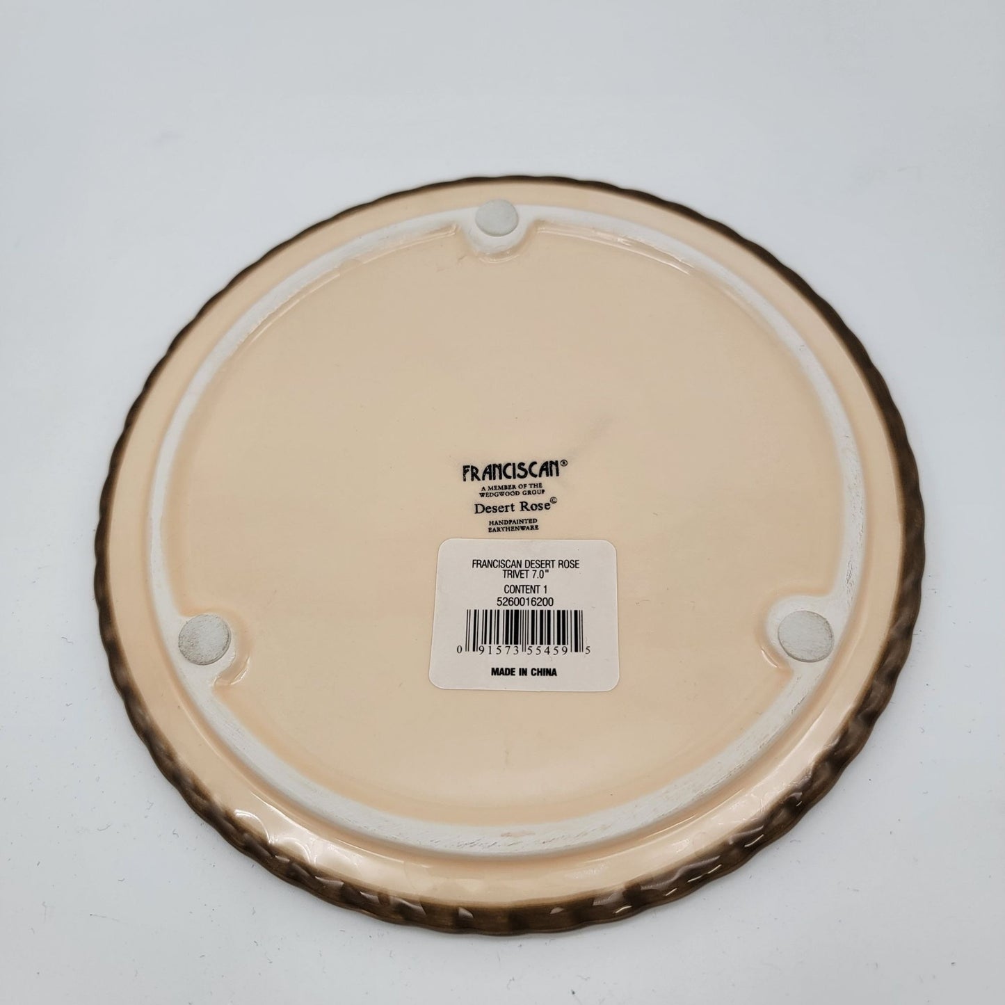 Franciscan Desert Rose Round Trivet 6"