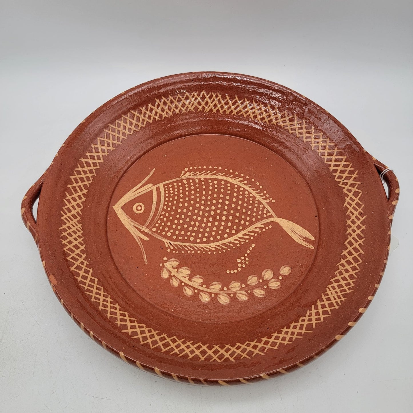 Vintage Cevalfer Portugal Redware Terracotta Fish Baking Serving Tray