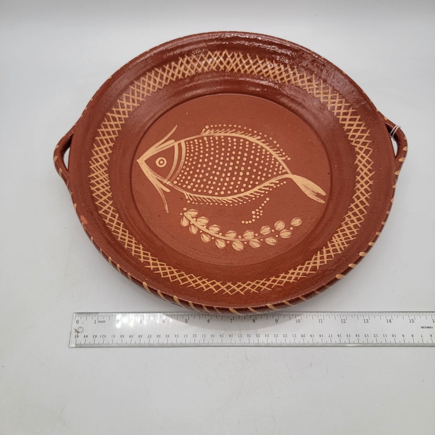 Vintage Cevalfer Portugal Redware Terracotta Fish Baking Serving Tray