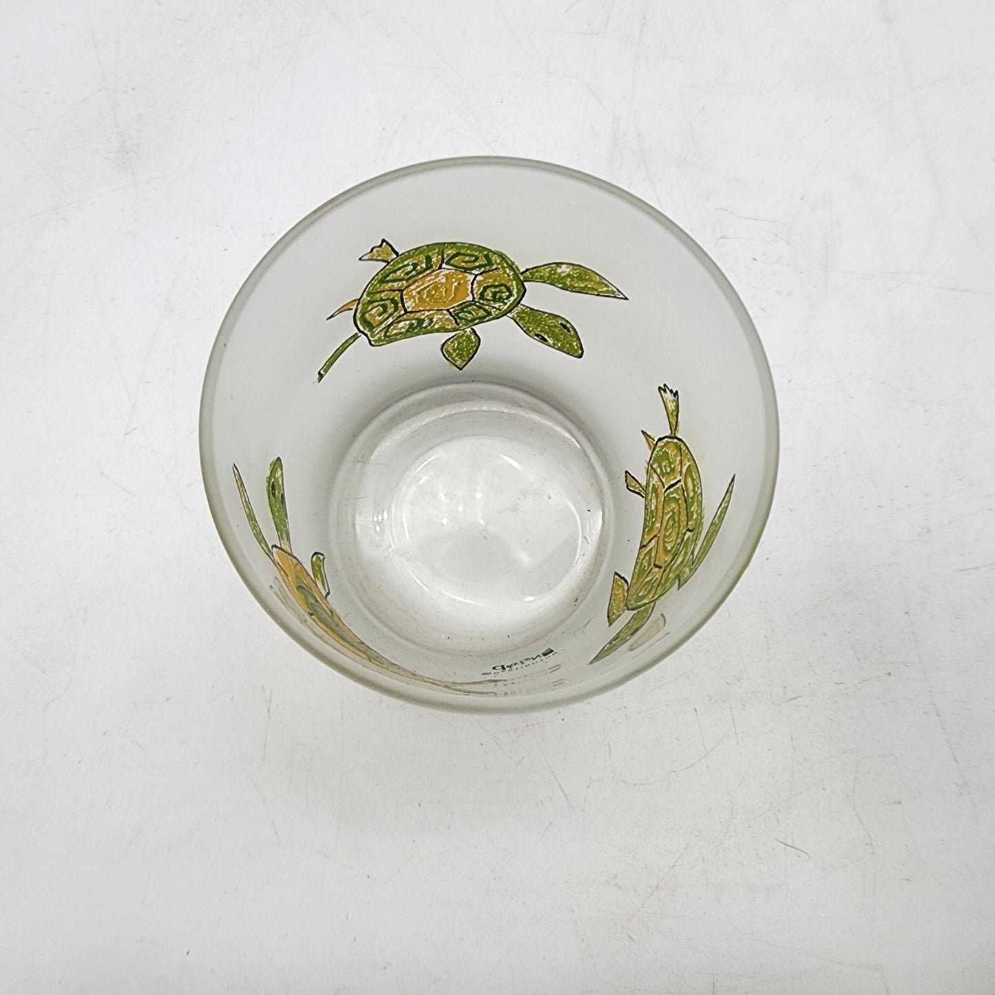 Dartington Designs Frosted Glass Pitcher and Cup Set With Hand-Painted Frogs & Turtles