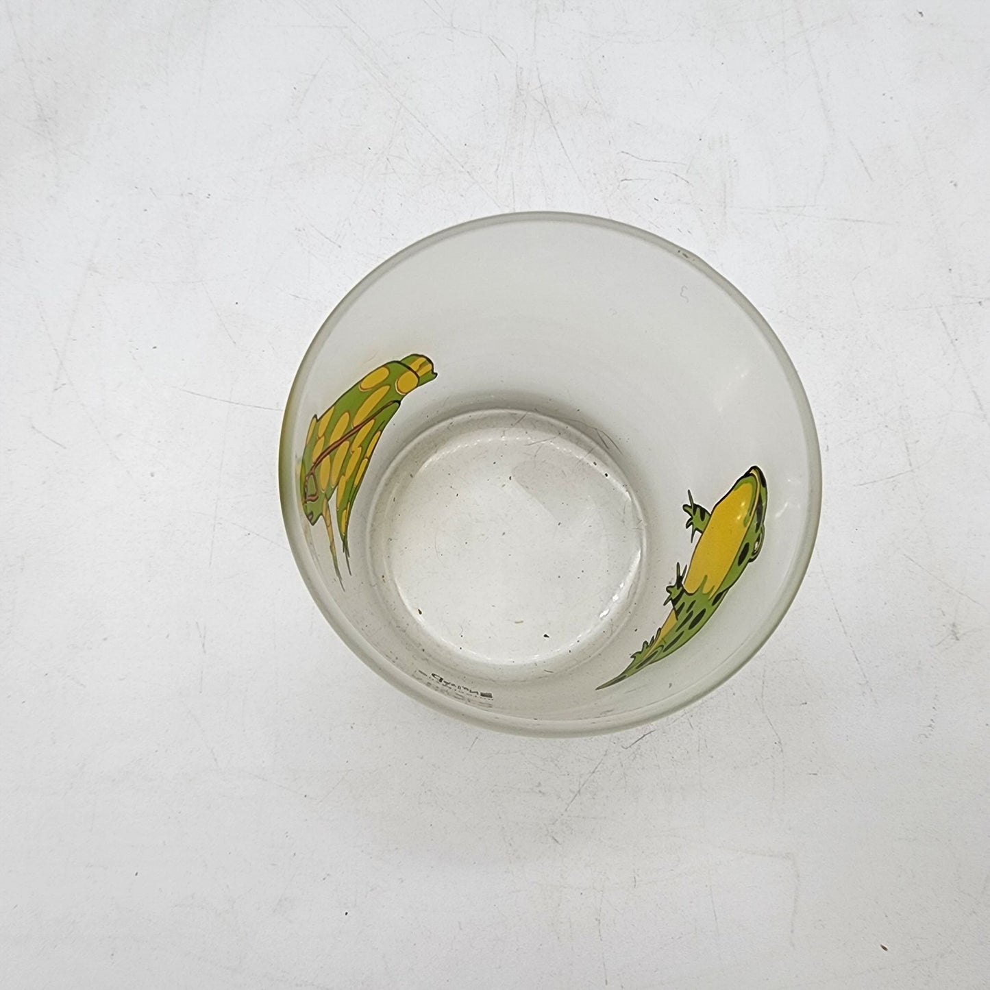 Dartington Designs Frosted Glass Pitcher and Cup Set With Hand-Painted Frogs & Turtles