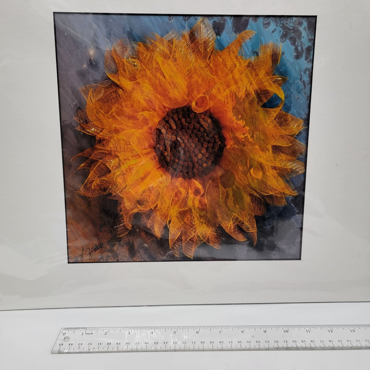 Sunflower Art Print By Gina Geldbach-Hall