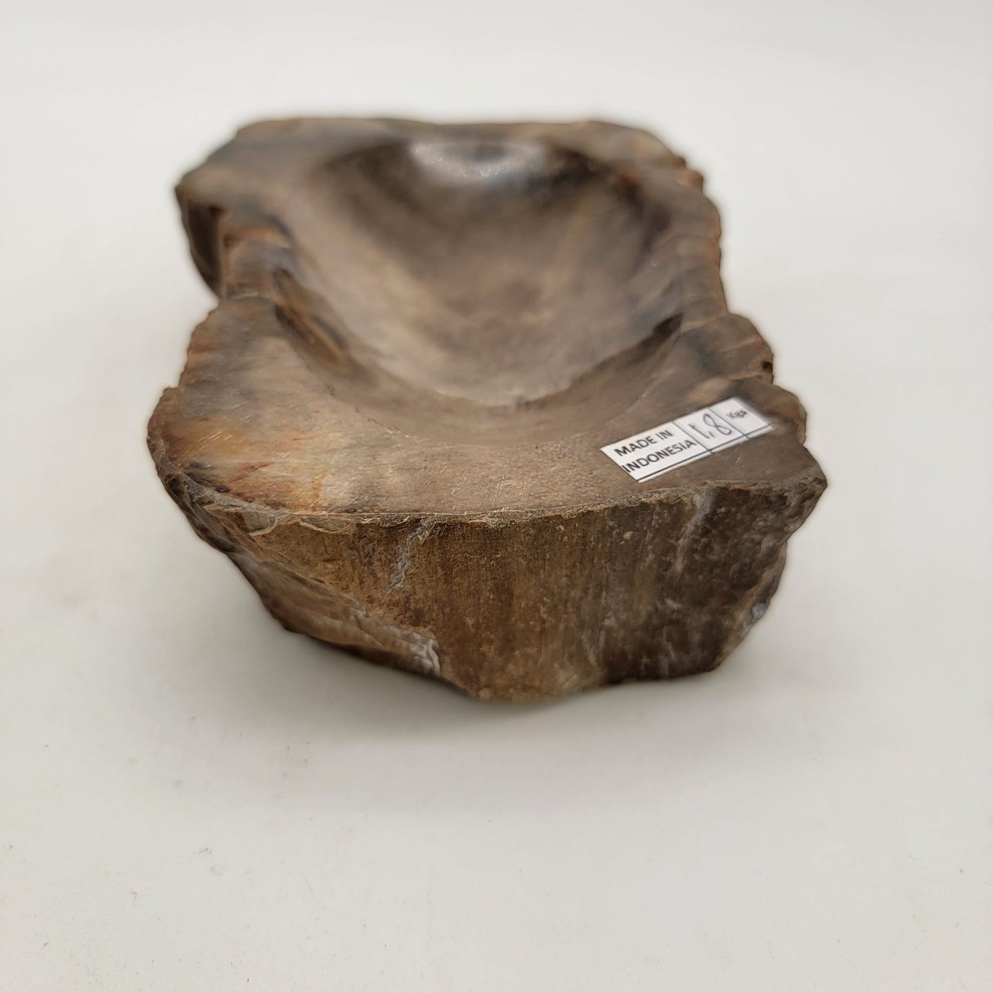 Handcarved Polished Petrified Wood Fossil Bowl Trinket Dish