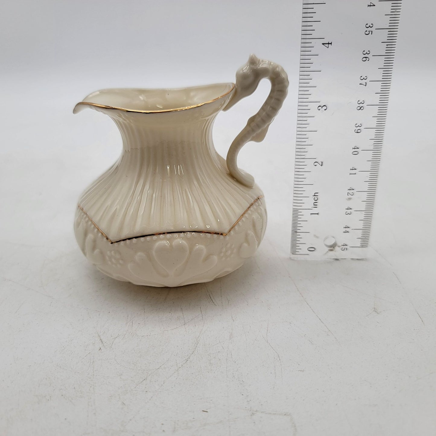 Belleek Collectors Society Institute Seahorse Creamer and Sugar Bowl Ireland