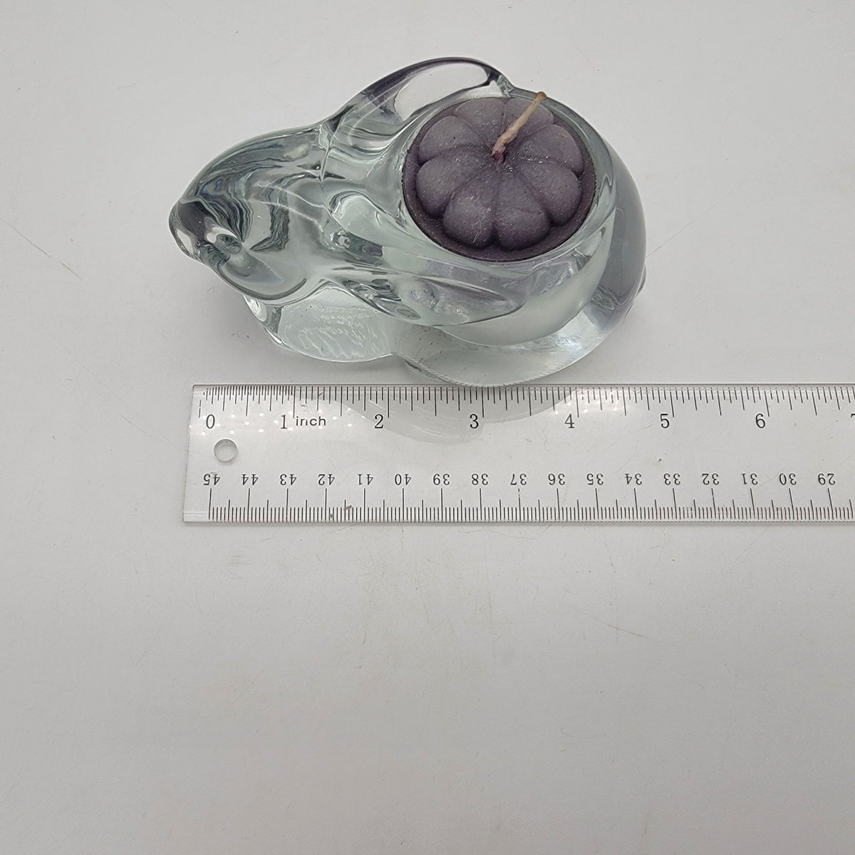 Vintage Indiana Glass Rabbit Candle Holder