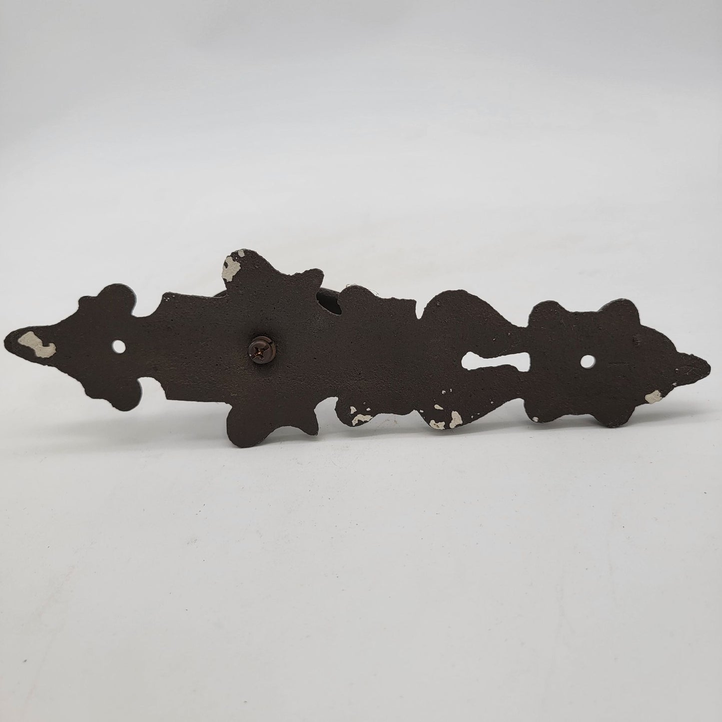 Vintage Cast Iron Door Knob Backplate Ornate Design