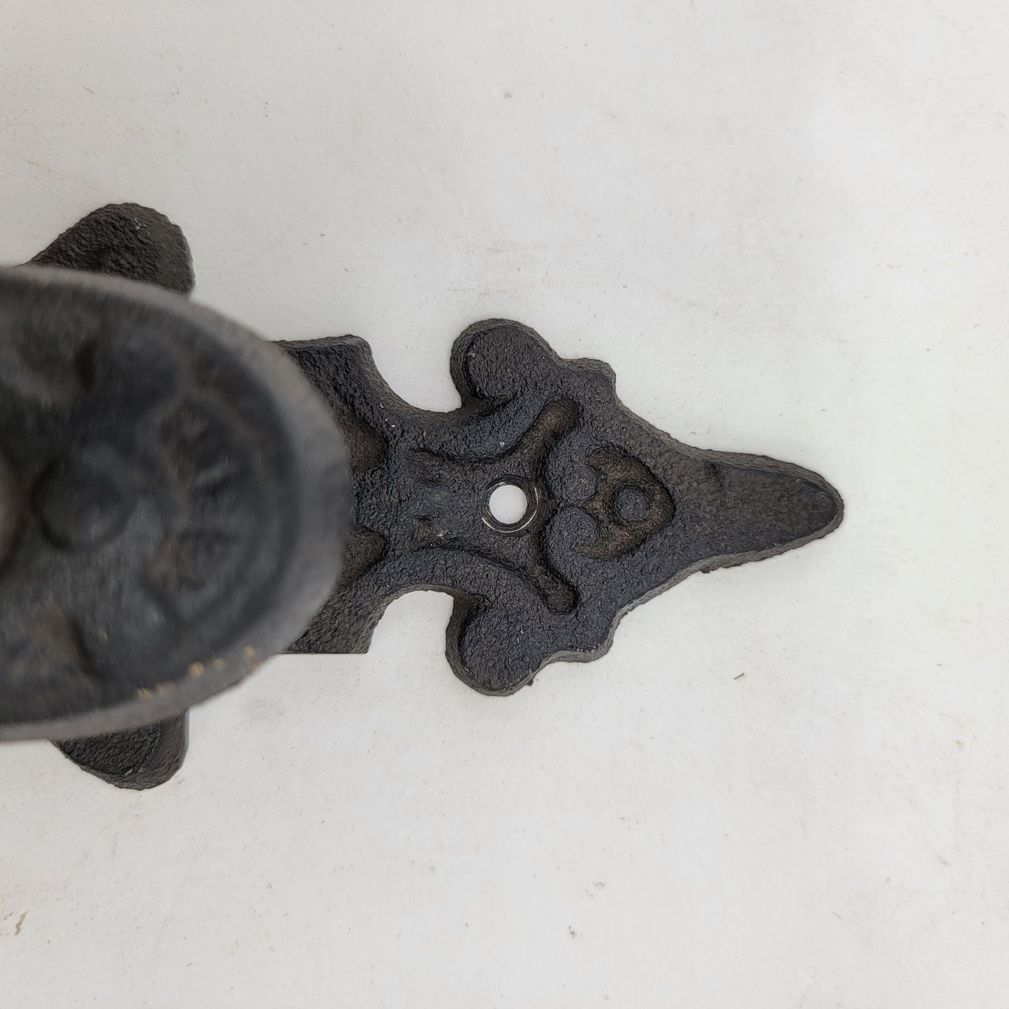 Vintage Cast Iron Door Knob Backplate Ornate Design