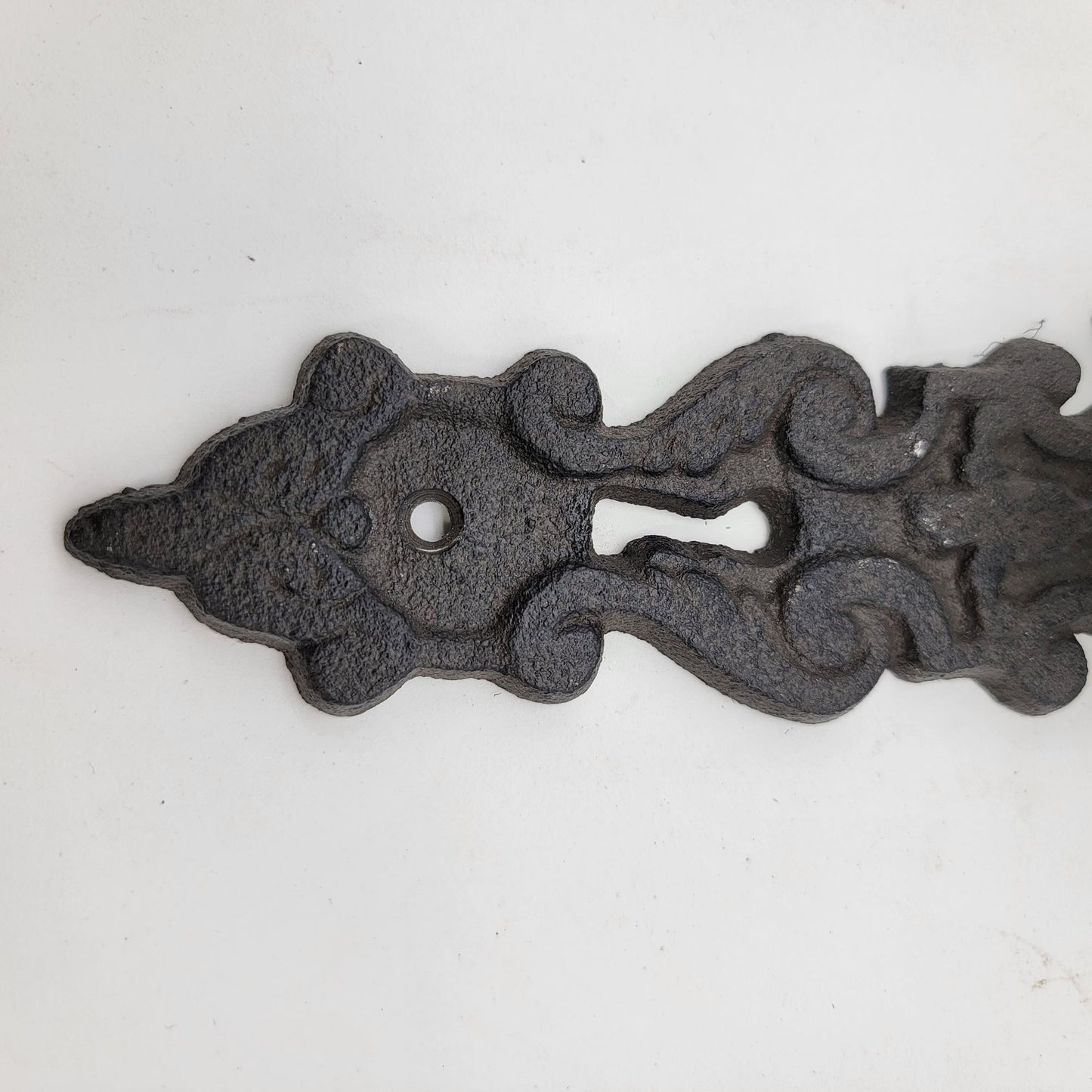Vintage Cast Iron Door Knob Backplate Ornate Design