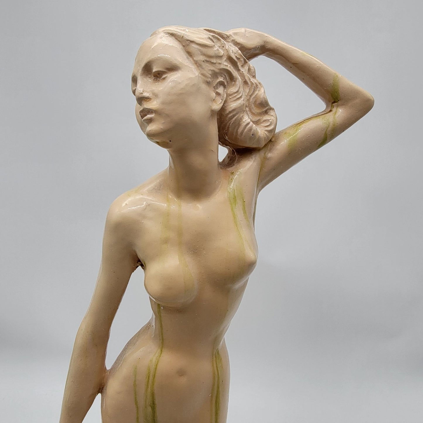 Vintage Nude Woman Aphrodite of Rhodes Goddess Sculpture Statue