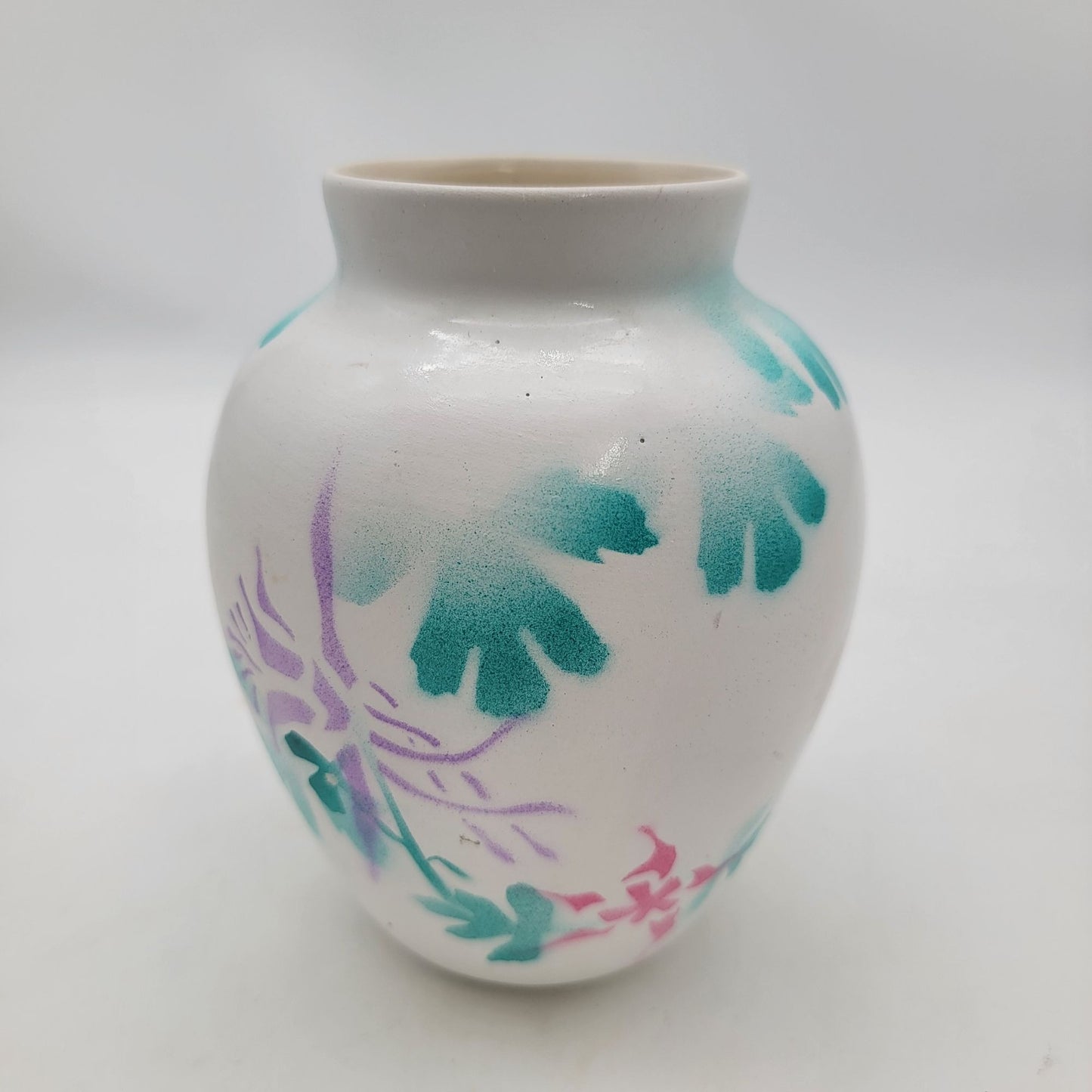 Vintage Navajo Pottery Vase with Hummingbird By M. Redhorse