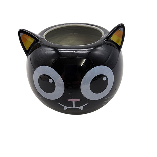 Black  Cat or Bat Planter Pot