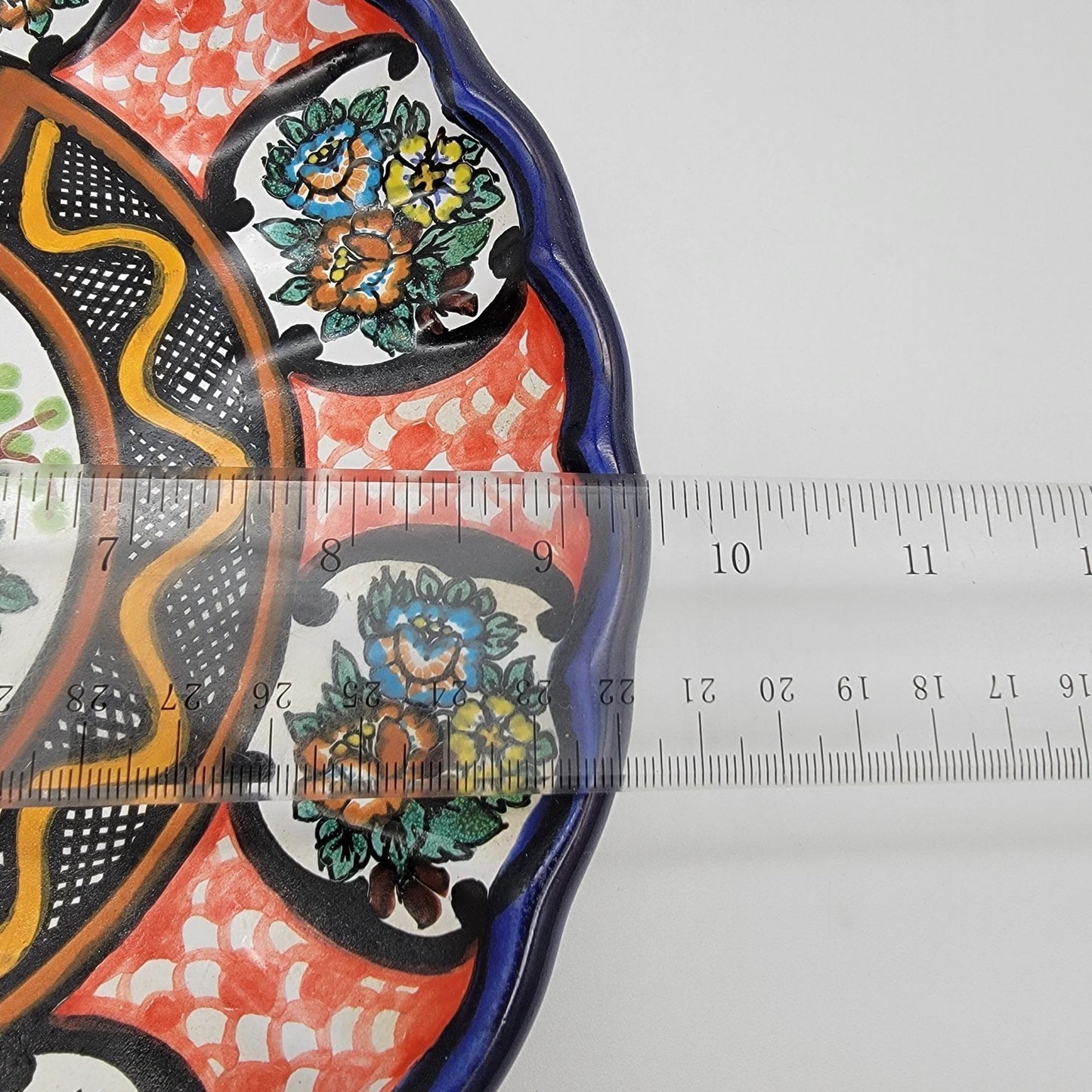Puebla Talavera Arte Cruz Mexican Pottery Plate