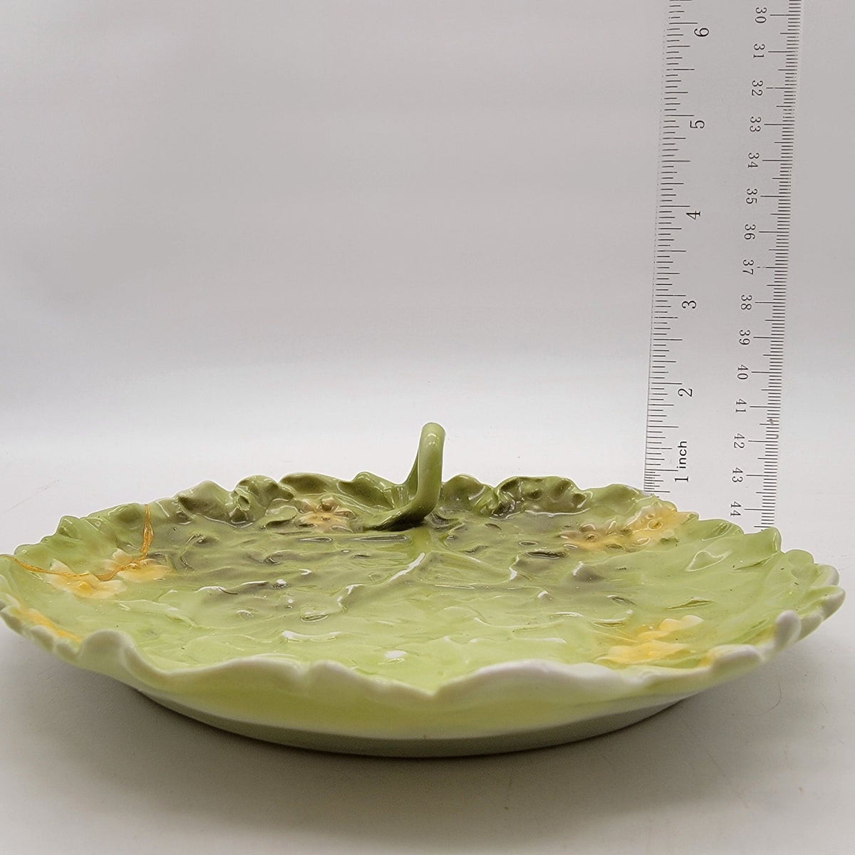 Antique Royal Bayreuth Cabbage Leaf Porcelain Nappy Dish As Found