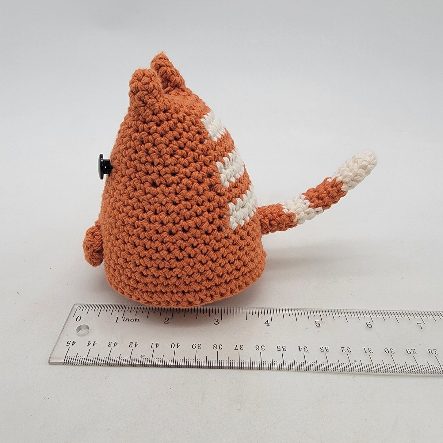 Hand Crocheted Dumping Kitty Orange Cat Plush