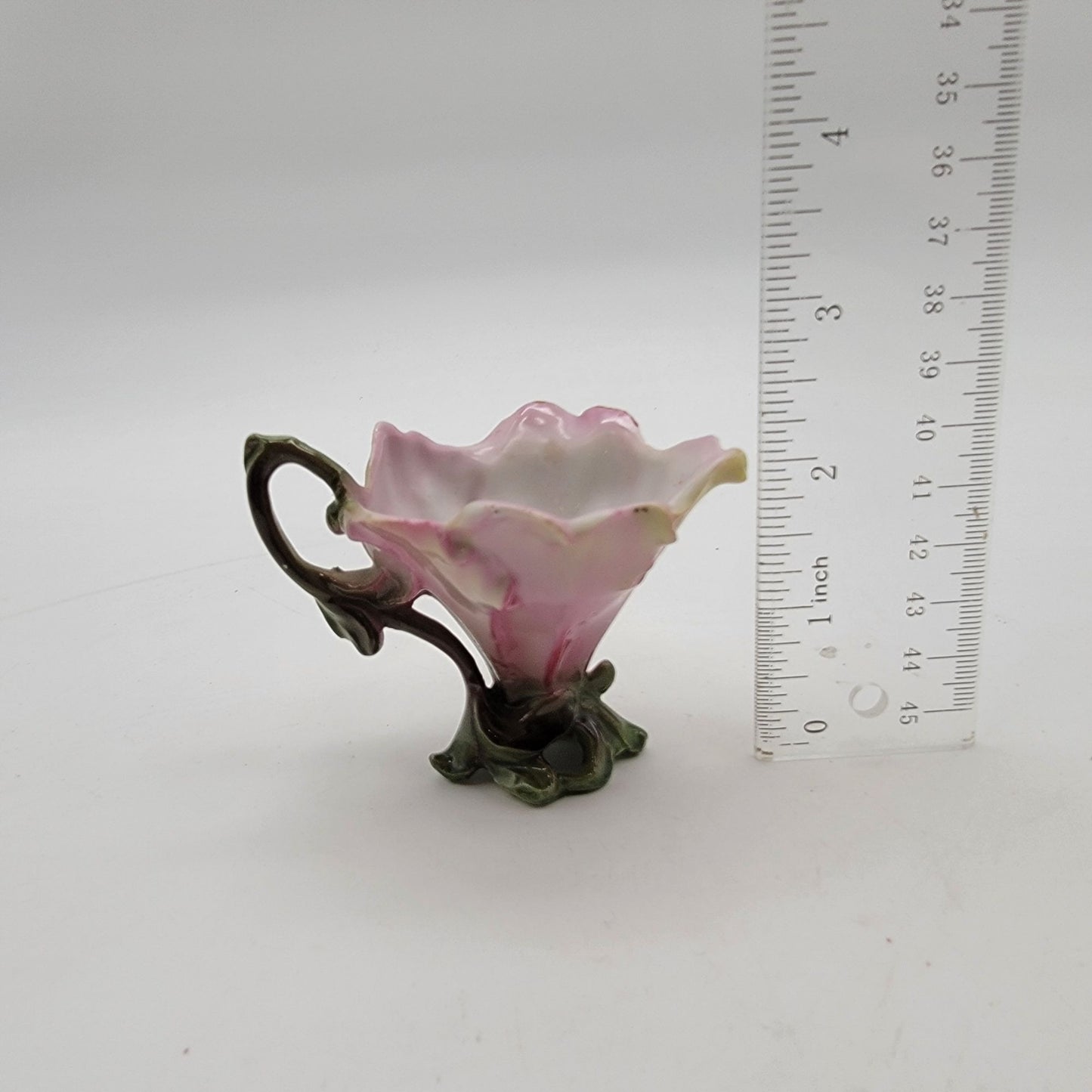 Vintage Franz Porcelain Pink Flower Tea Cup & Saucer