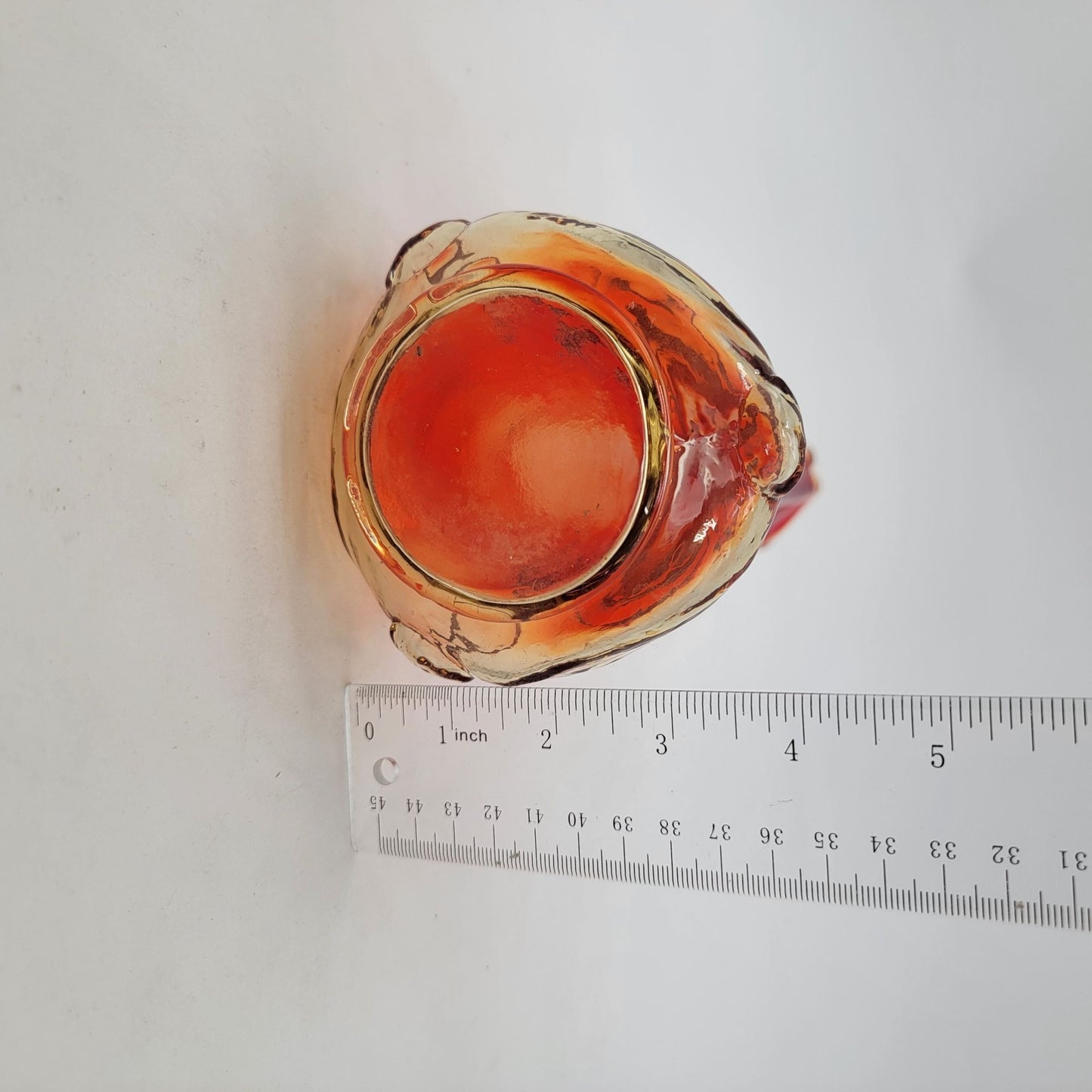 Mid-Century Amberina Glass Swung Vase