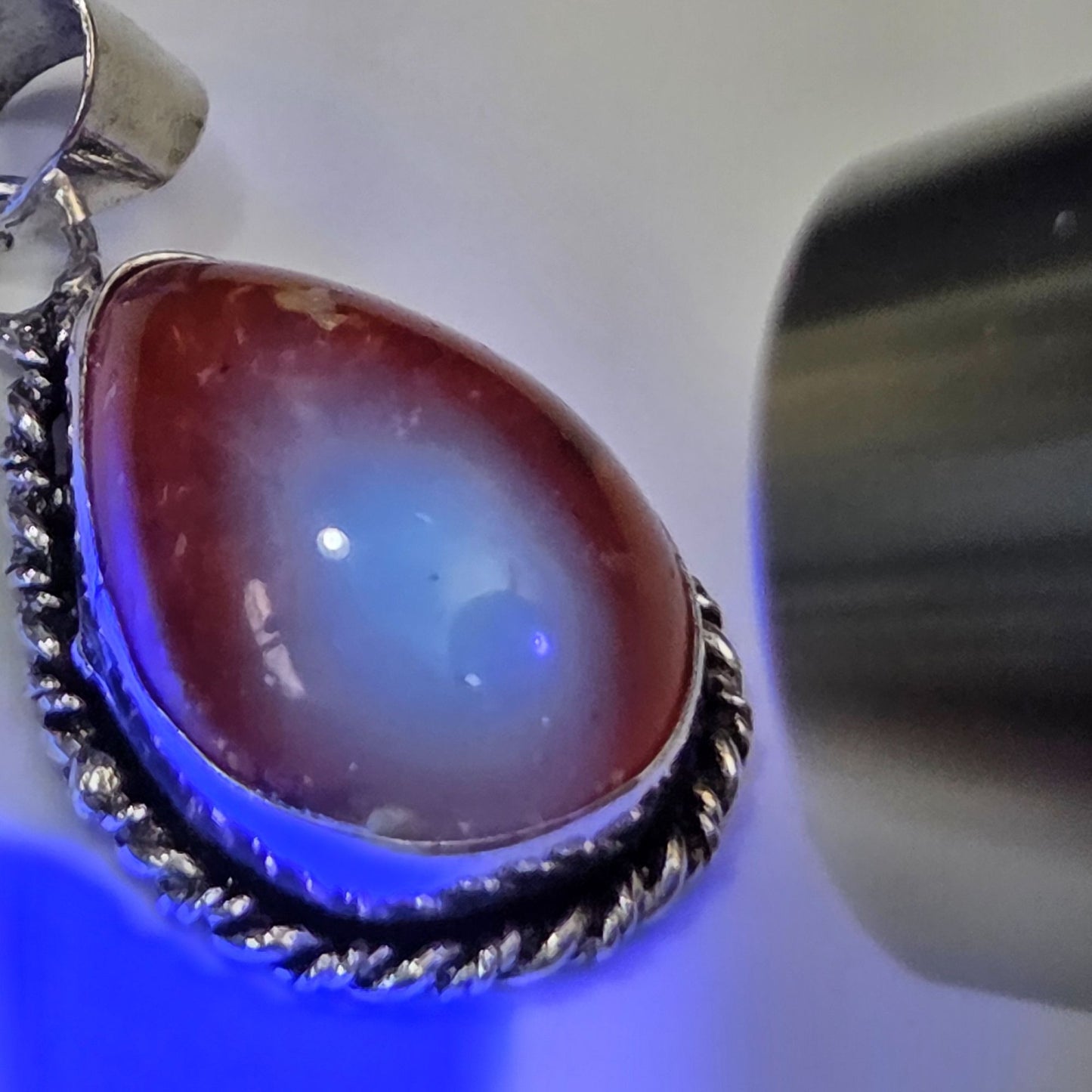 Natural Amber Teardrop Pendant