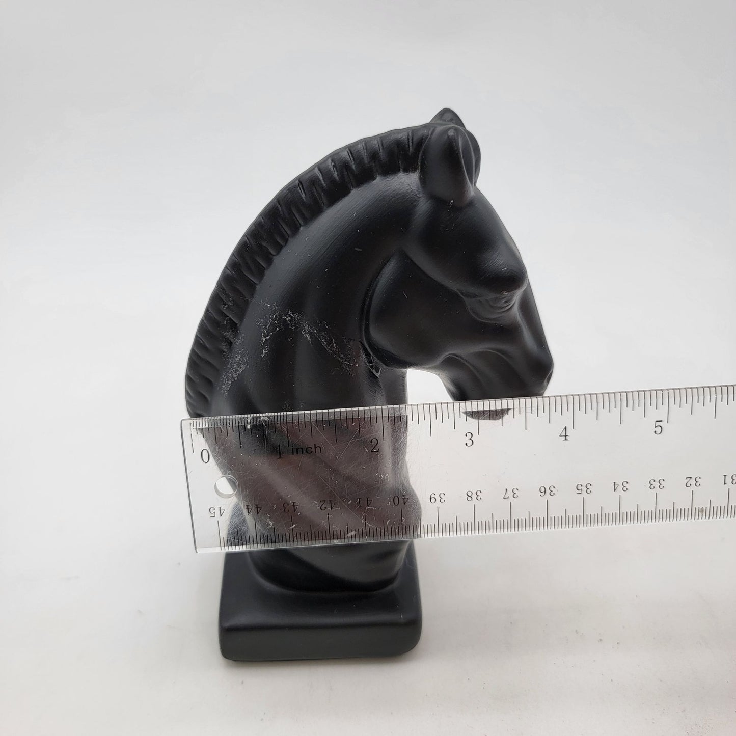 Black Horse Head Knight Chess Piece