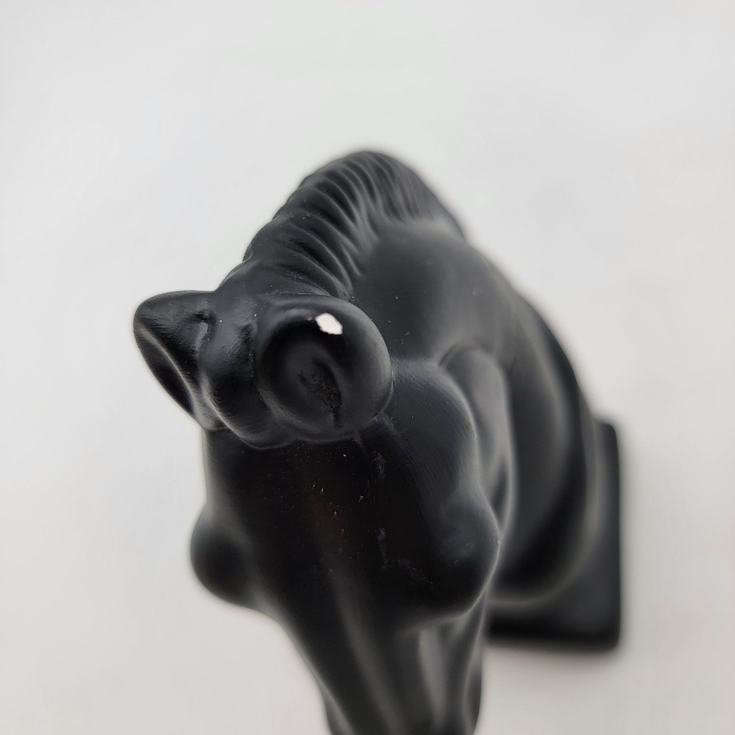 Black Horse Head Knight Chess Piece