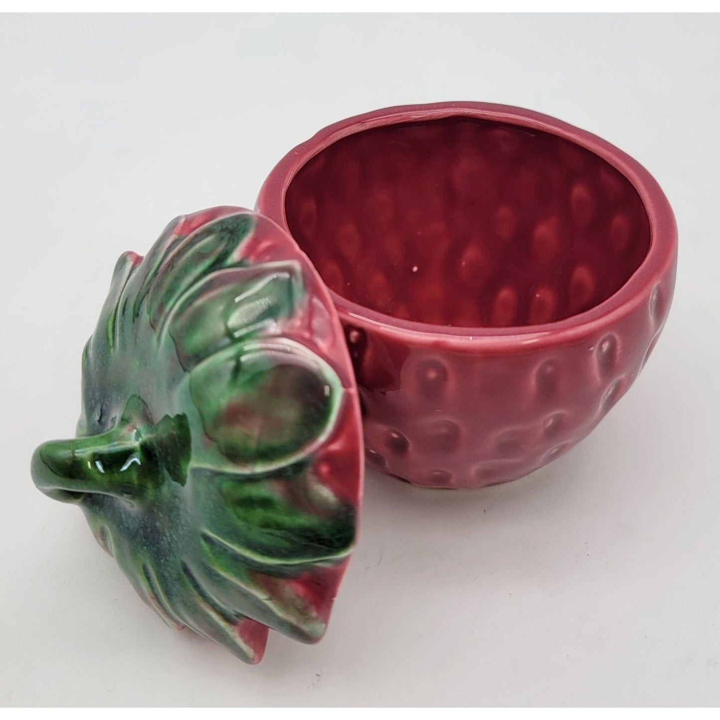 Vintage Strawberry Sugar Bowl or Jam Jar