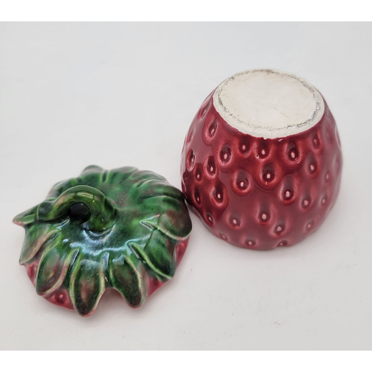 Vintage Strawberry Sugar Bowl or Jam Jar