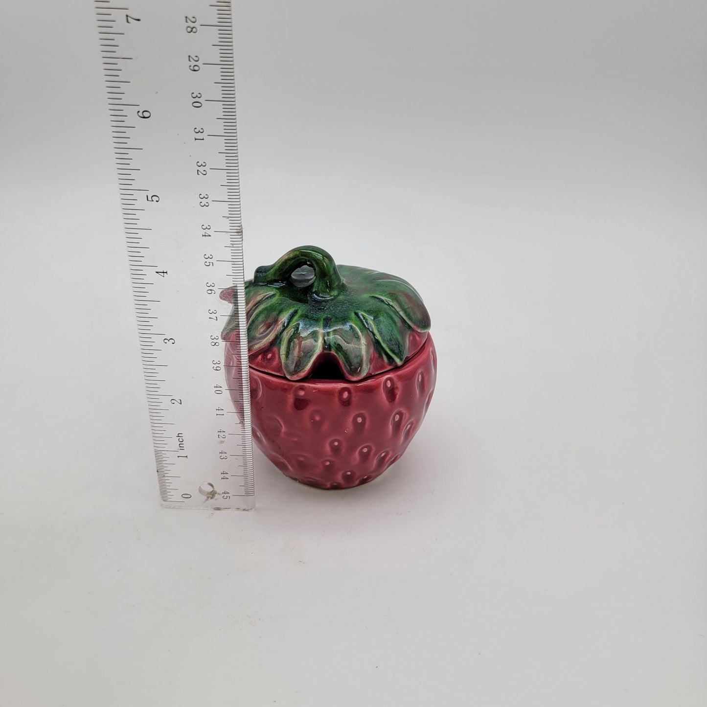 Vintage Strawberry Sugar Bowl or Jam Jar