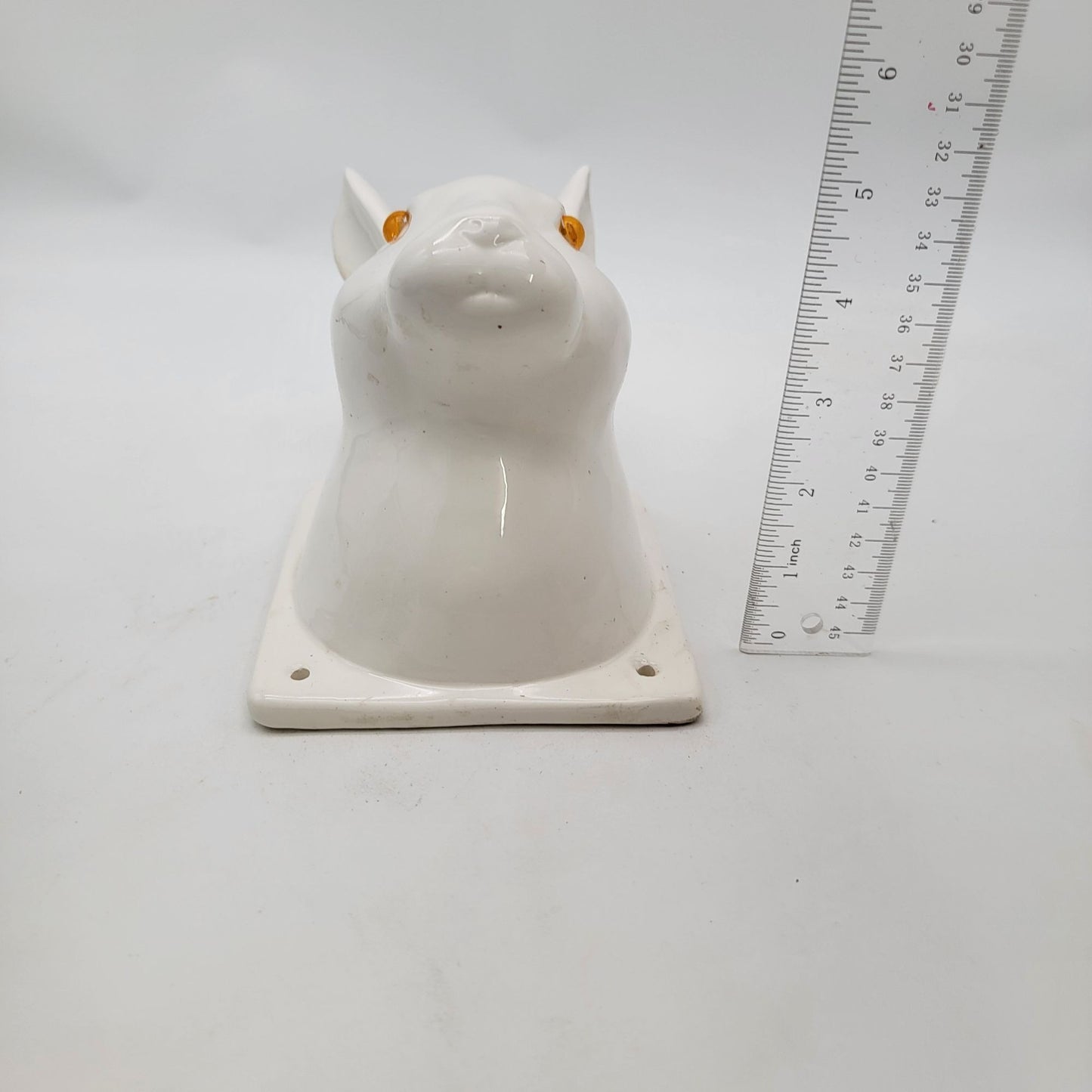 Vintage Ceramic Rabbit Wall Mount Towel Holder