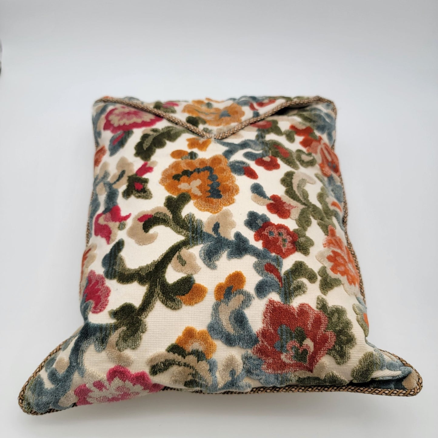 Vintage Suzani Floral Tapestry Pillow With Envelope Closure