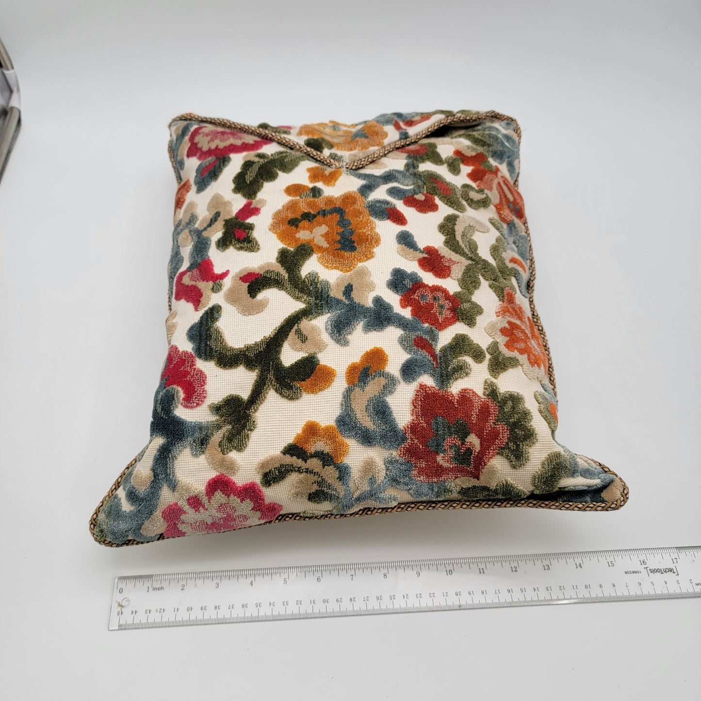 Vintage Suzani Floral Tapestry Pillow With Envelope Closure