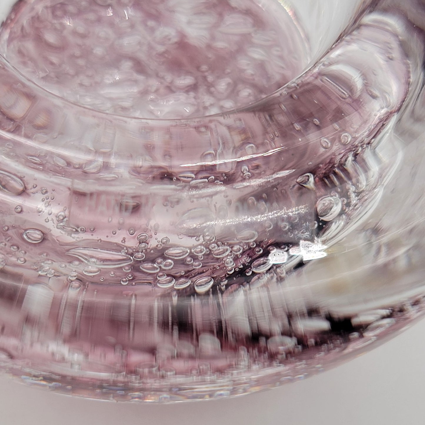 Polish Etched Glass Candle Holder