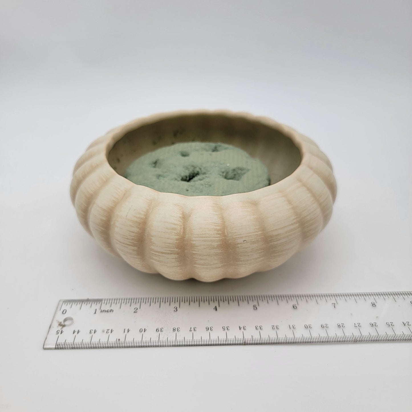 Vintage 2001 Haeger Pottery Ribbed Planter