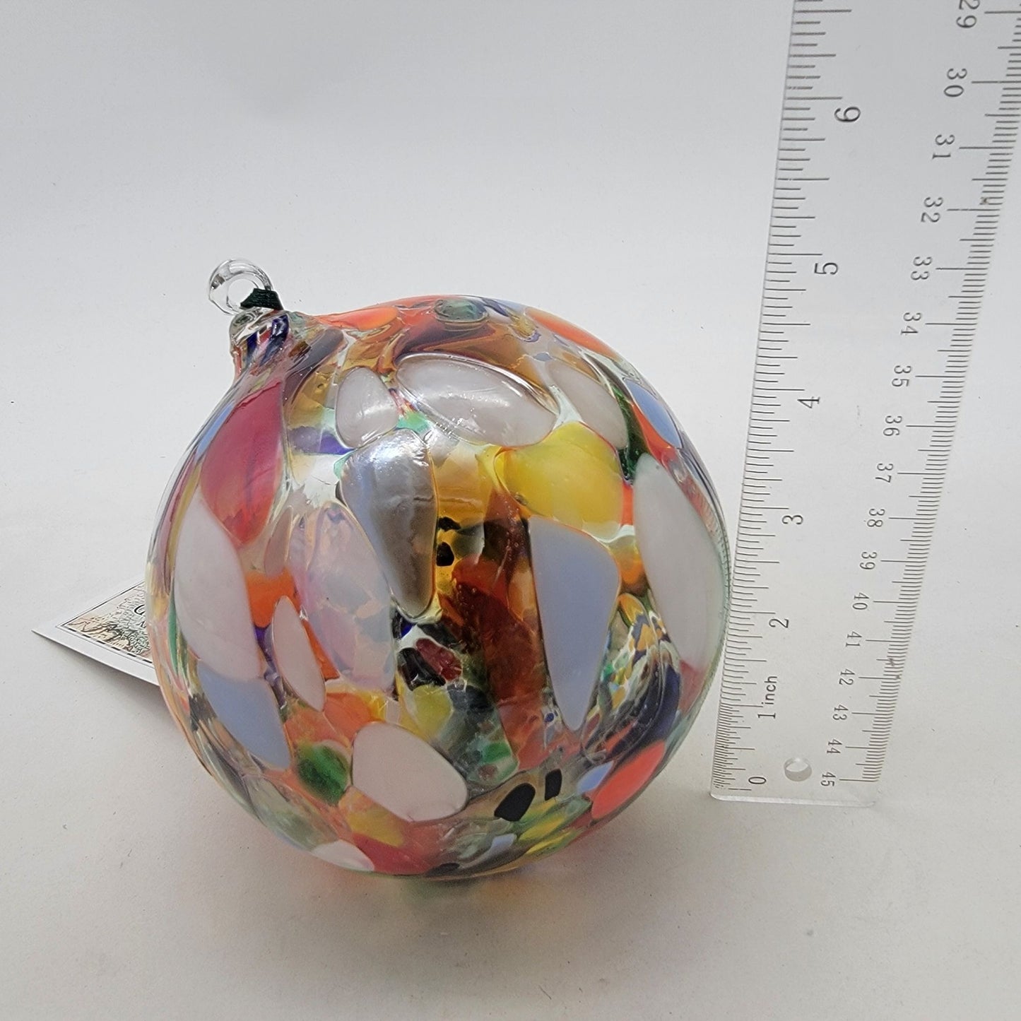 Handcrafted Polish Art Glass Ornament Multicolor