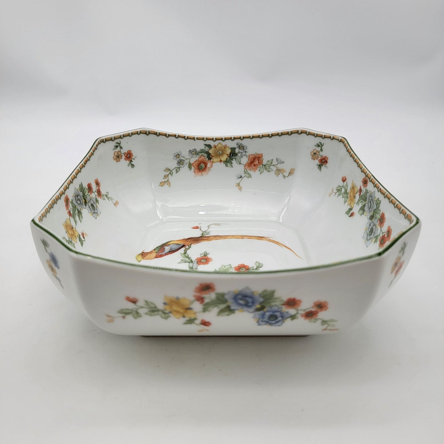 MZ Altrohlau CMR Czechoslovakia Golden Pheasant Serving Bowl